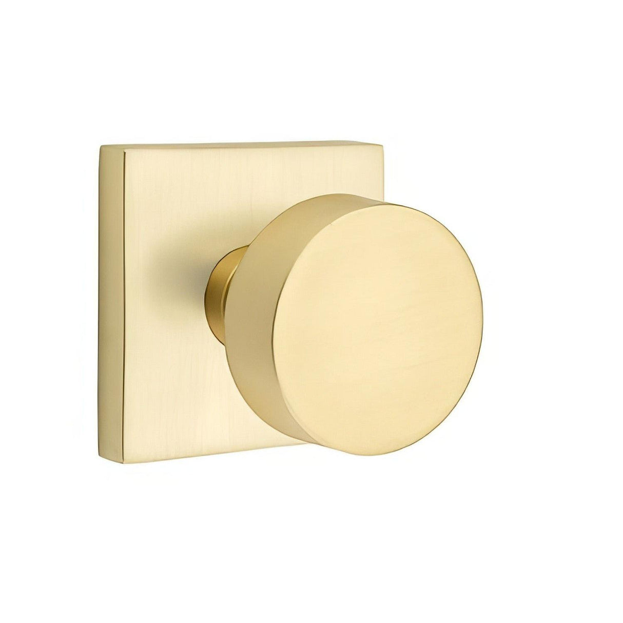 Emtek 5210ROUUS10BXUS14 5210ROUUS Round Knob 2-3/8" Backset Privacy With Square Rose Oil Rubbed Bronze by Polished Nickel Lifetime