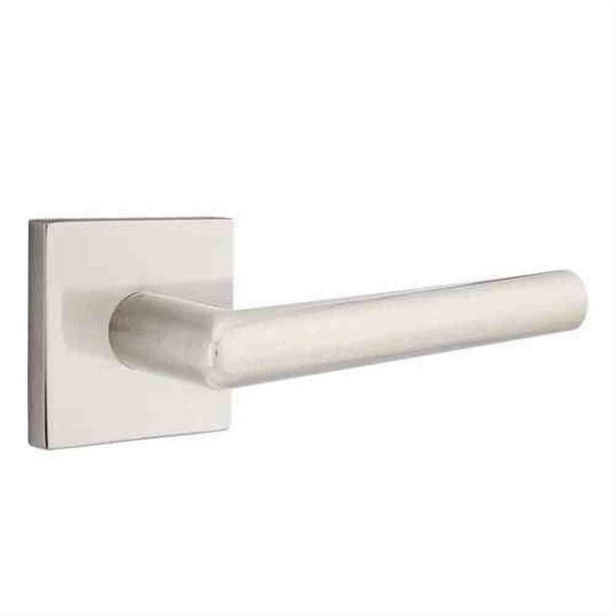 Emtek 5210STUUS15RH Lever Right Hand 2-3/8" Backset Privacy with Square Rose for 1-1/4" to 2" Door Satin Nickel
