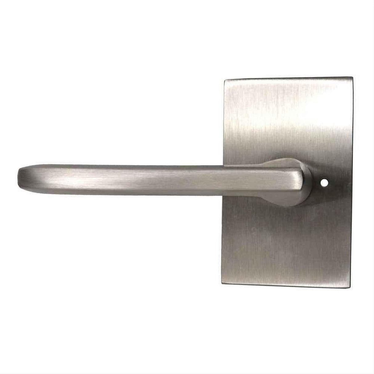 Emtek 5212HLOUS15LH.RLS 5212HLOUS Lever LH Privacy with Modern Rectangular Rose Satin Nickel