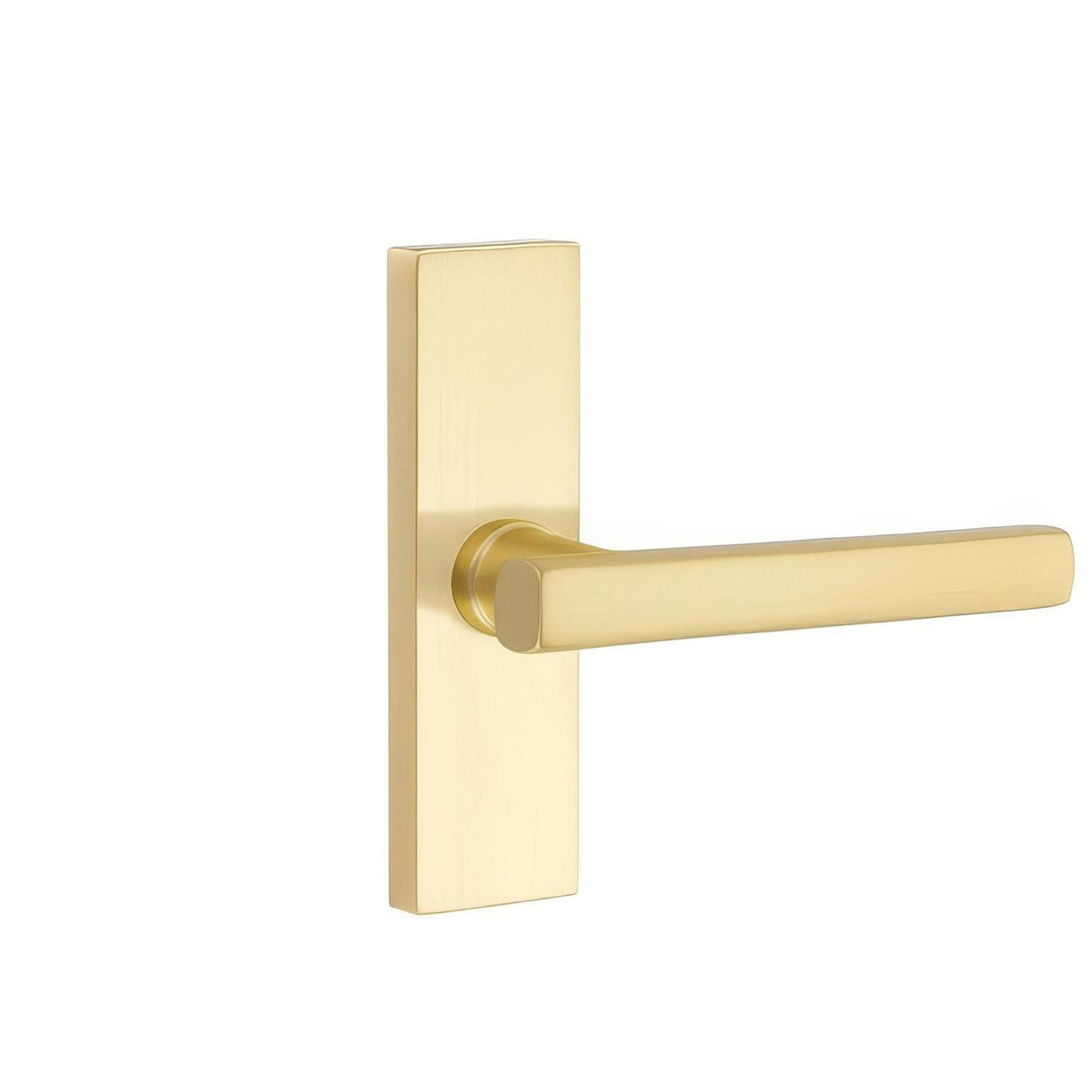 Emtek 5607FRLUS4LH 5607FRLUSLH Freestone Lever Left Hand Thumbturn Privacy Stretto Narrow Trim Lockset Satin Brass