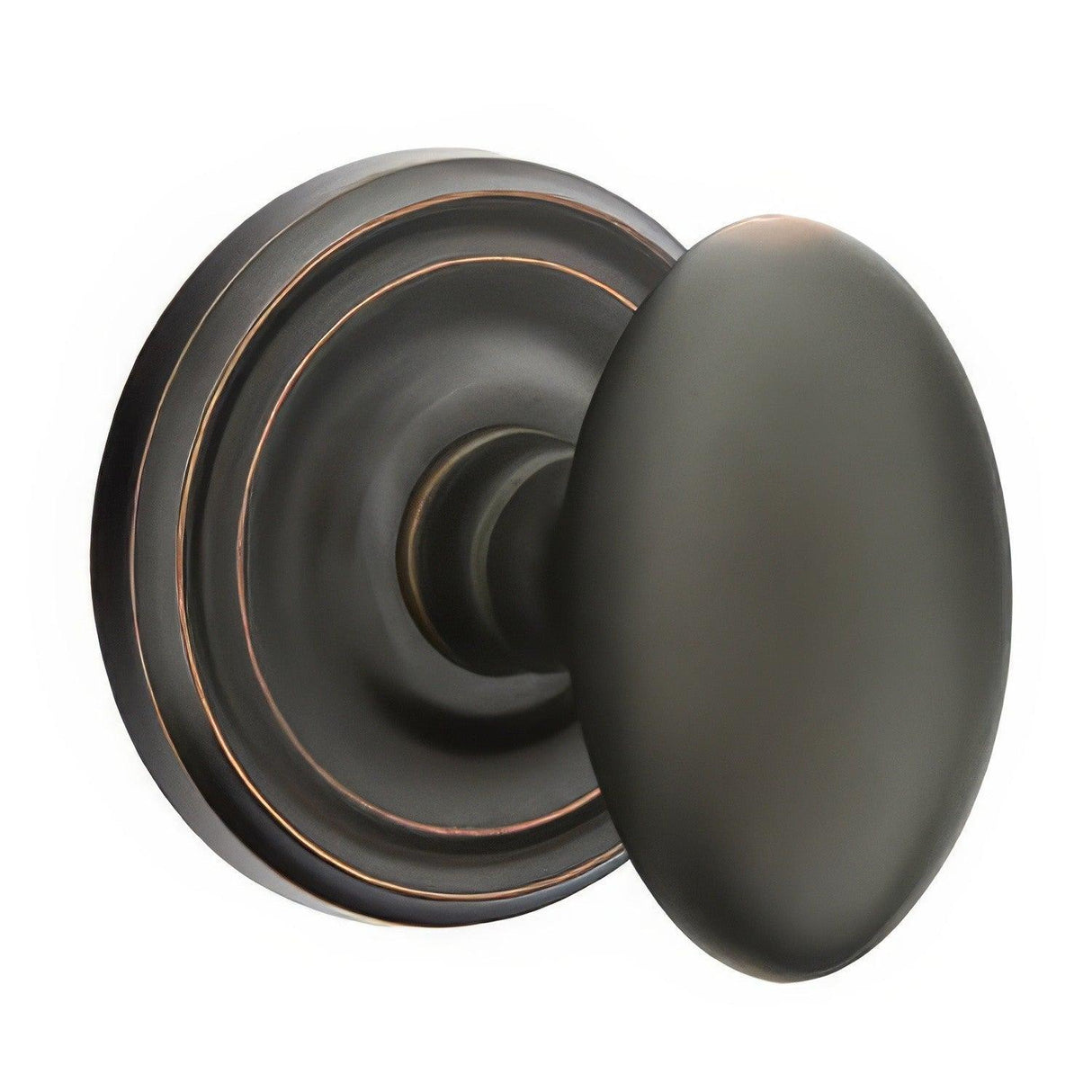 Emtek 8050EUS10B 8050EUS Egg Knob Dummy Pair With Regular Rose Oil Rubbed Bronze