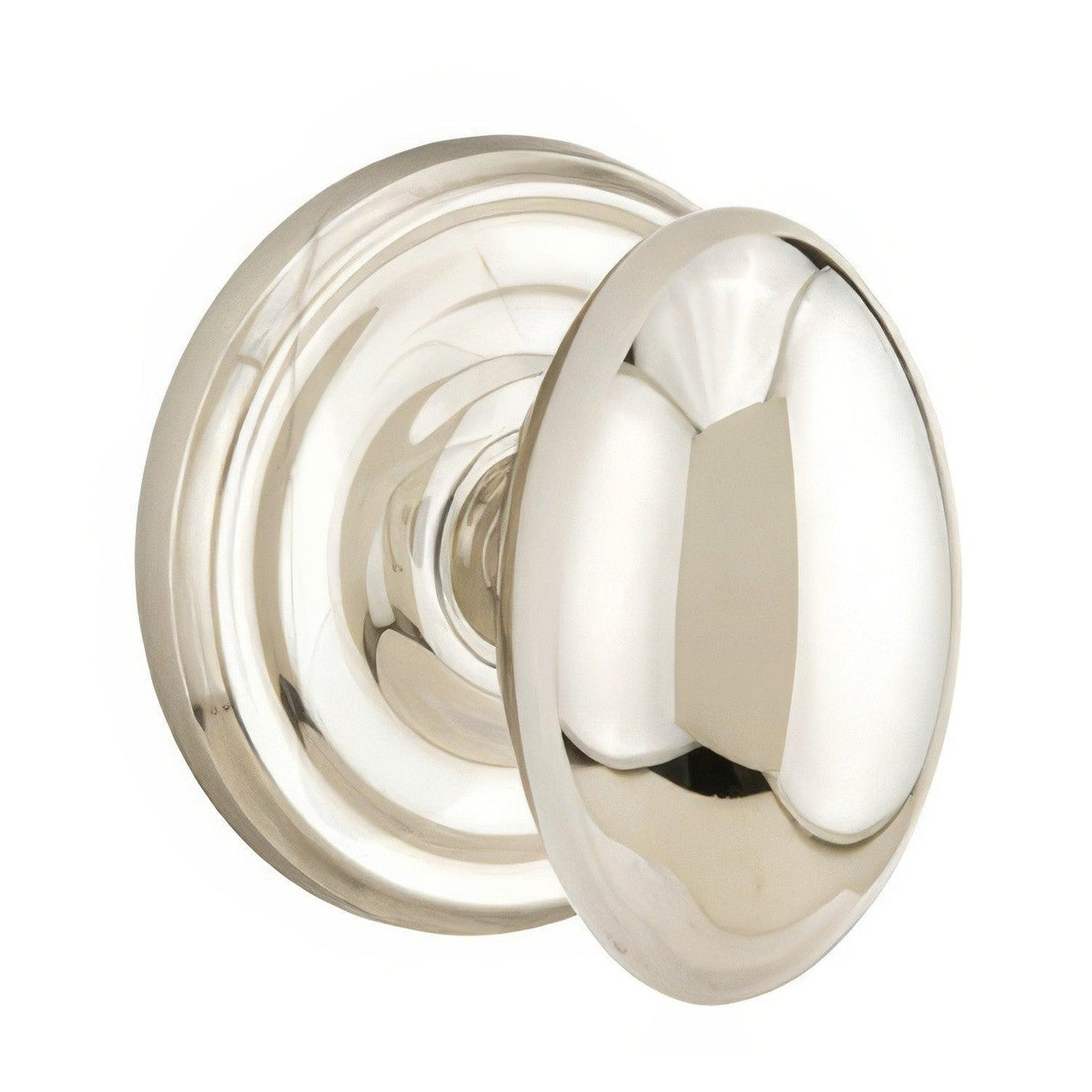 Emtek 8050EUS14 8050EUS Egg Knob Dummy Pair With Regular Rose Polished Nickel Lifetime