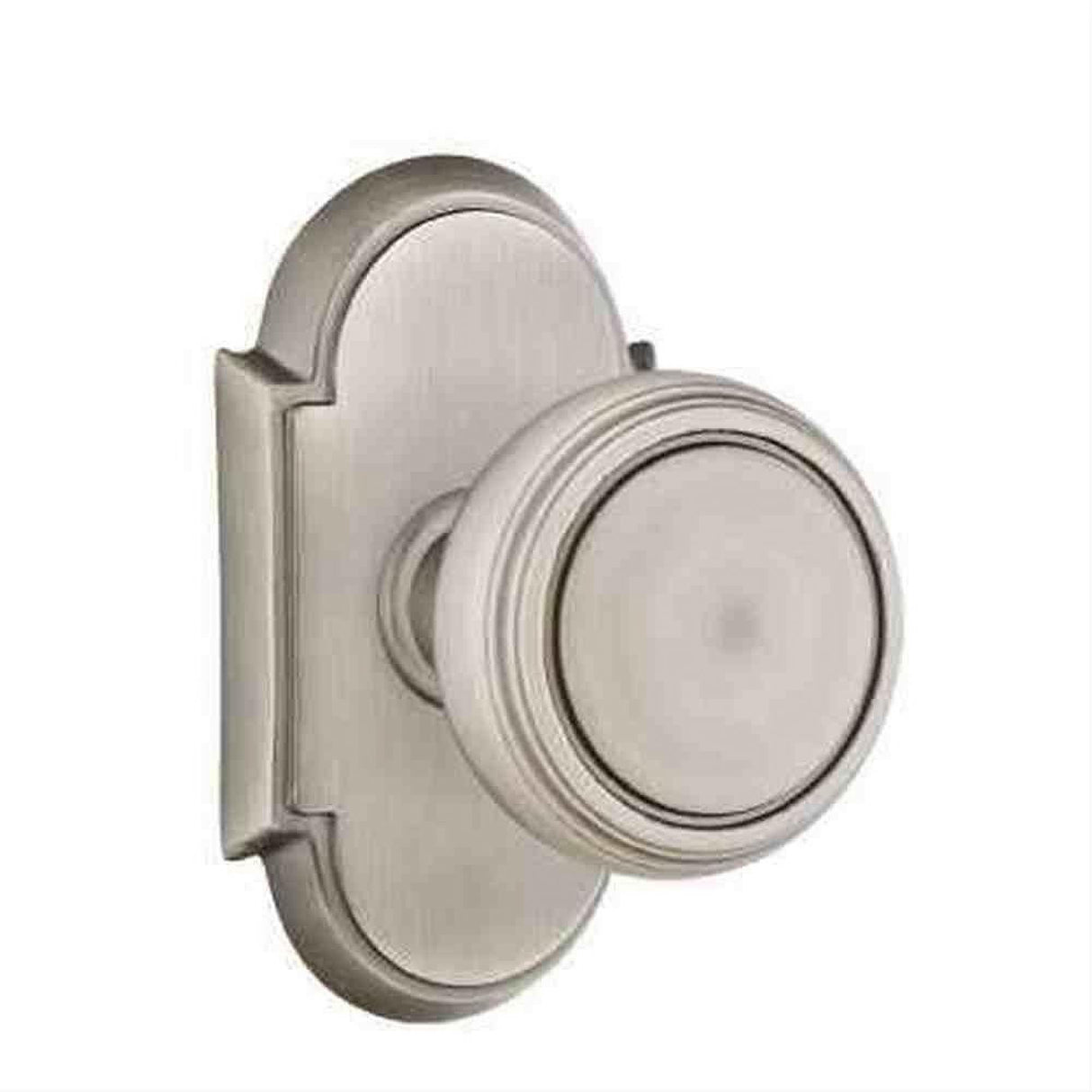 Emtek 8108NWUS15A Knob 2-3/8" Backset Passage with # 8 Rose for 1-1/4" to 2" Door - Reversible Pewter