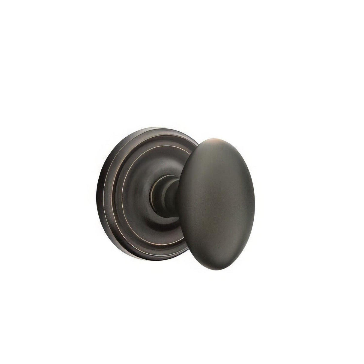 Emtek 8200EUS7 8200EUS Egg Knob Privacy With Regular Rose Antique Brass