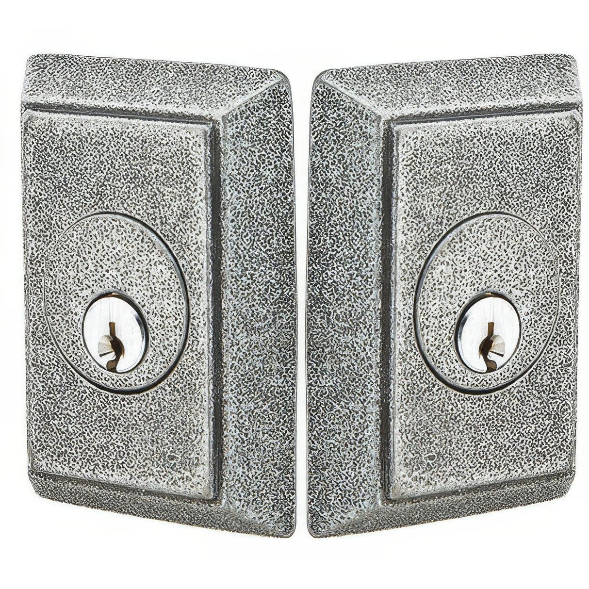 Emtek 8363SWS 8363 #3 Style Wrought Steel Double Cylinder Deadbolt Satin Steel