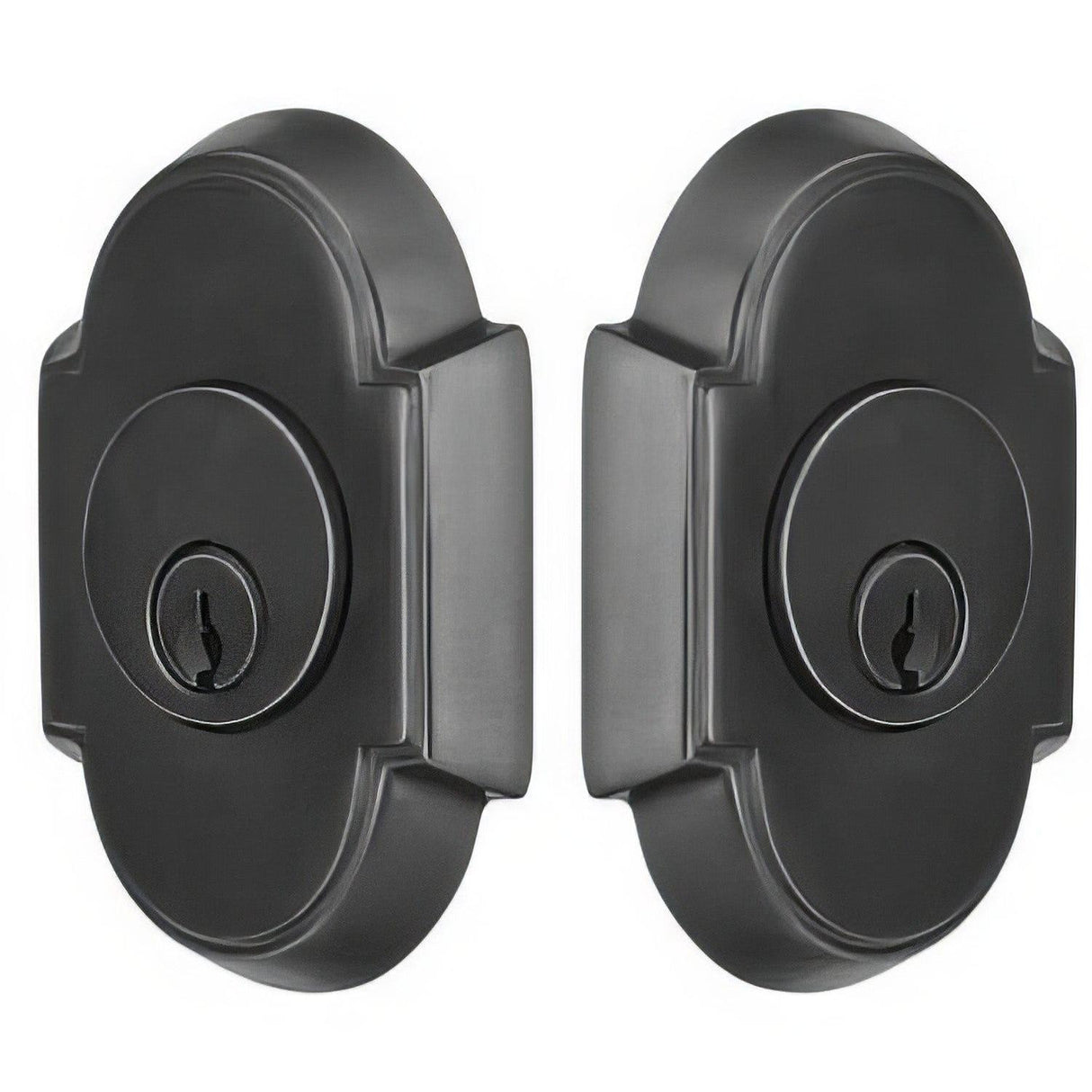 Emtek 8366US3 #8 Style Brass Modern Double Cylinder Deadbolt Bright Brass