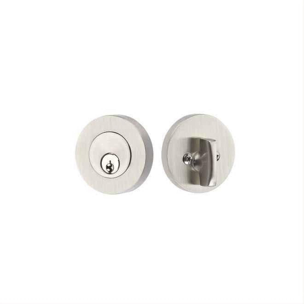 Emtek 8423US15 Disc Single Cylinder Deadbolt with 2-3/8" and 2-3/4" Backset for 1-3/4" Door Satin Nickel