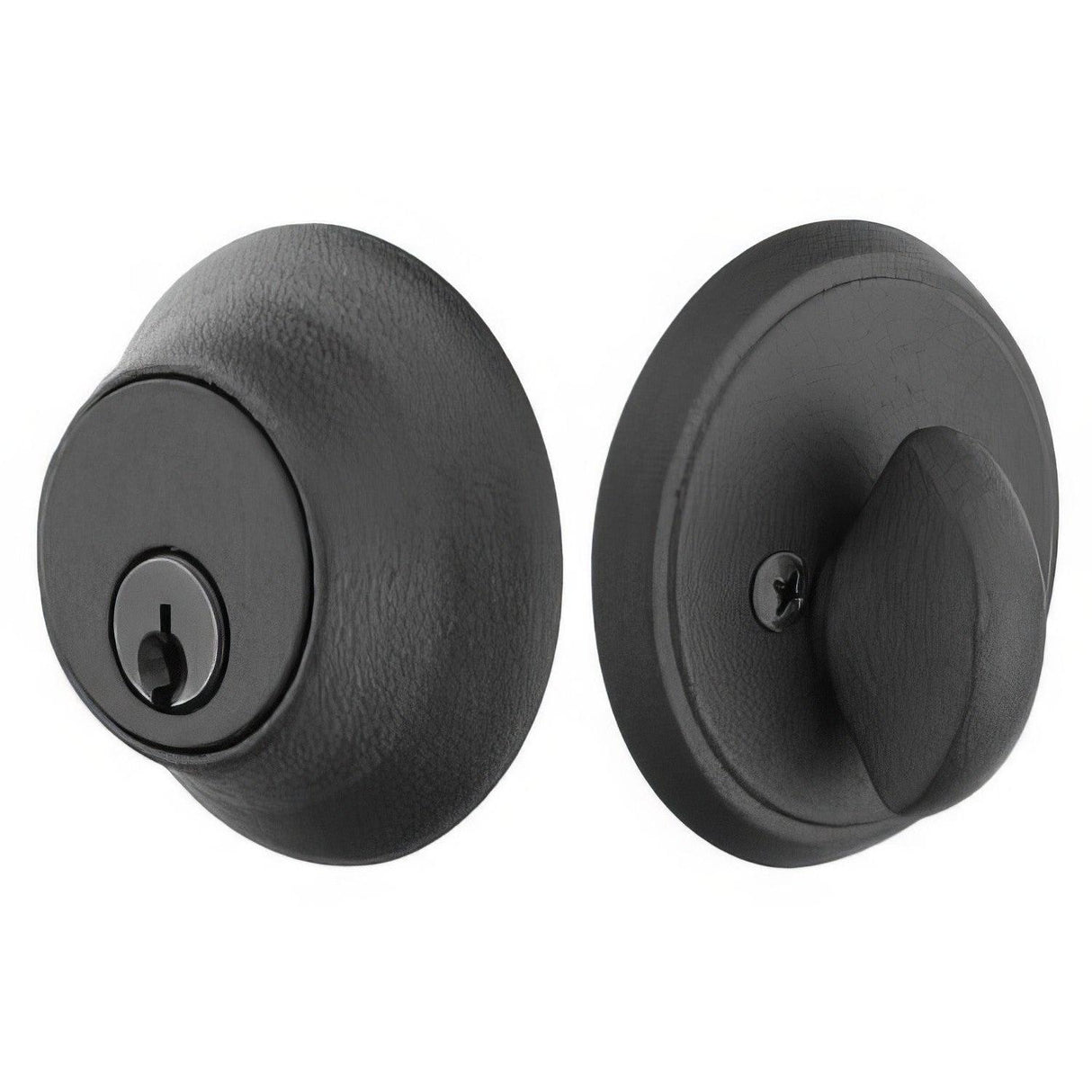 Emtek 8452SWS 8452 #2 Style Wrought Steel Single Cylinder Deadbolt Satin Steel