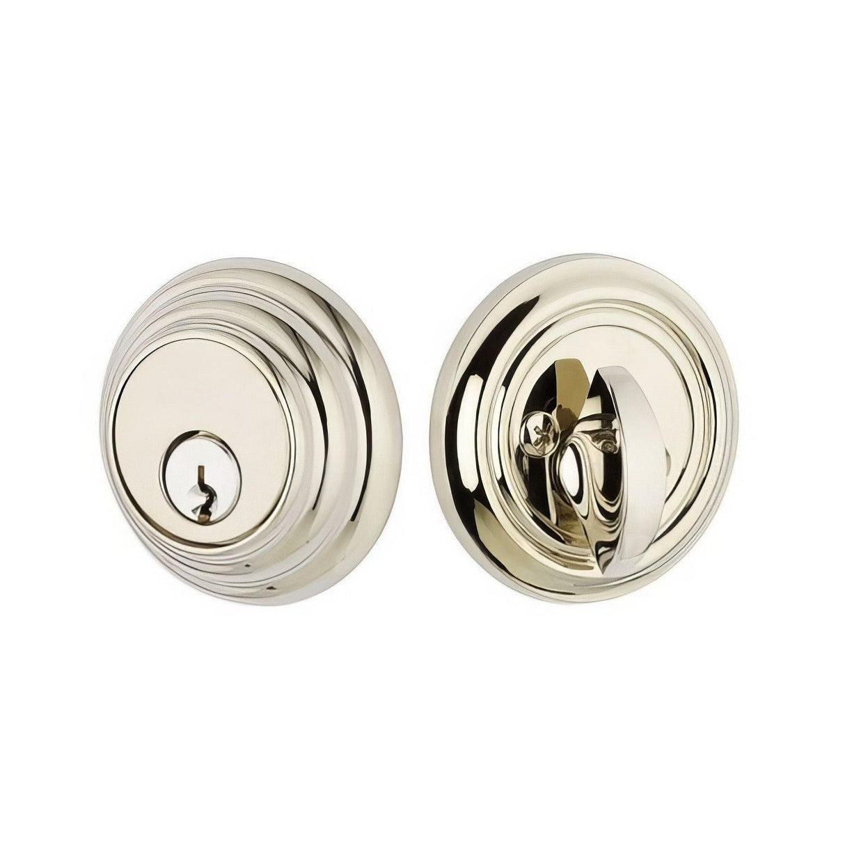 Emtek 8455US10B 8455US Low Profile Style Brass Modern Single Cylinder Deadbolt Oil Rubbed Bronze