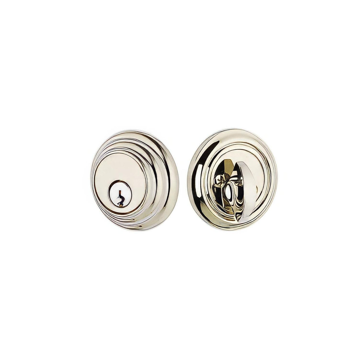 Emtek 8455US15 8455US Low Profile Style Brass Modern Single Cylinder Deadbolt Satin Nickel