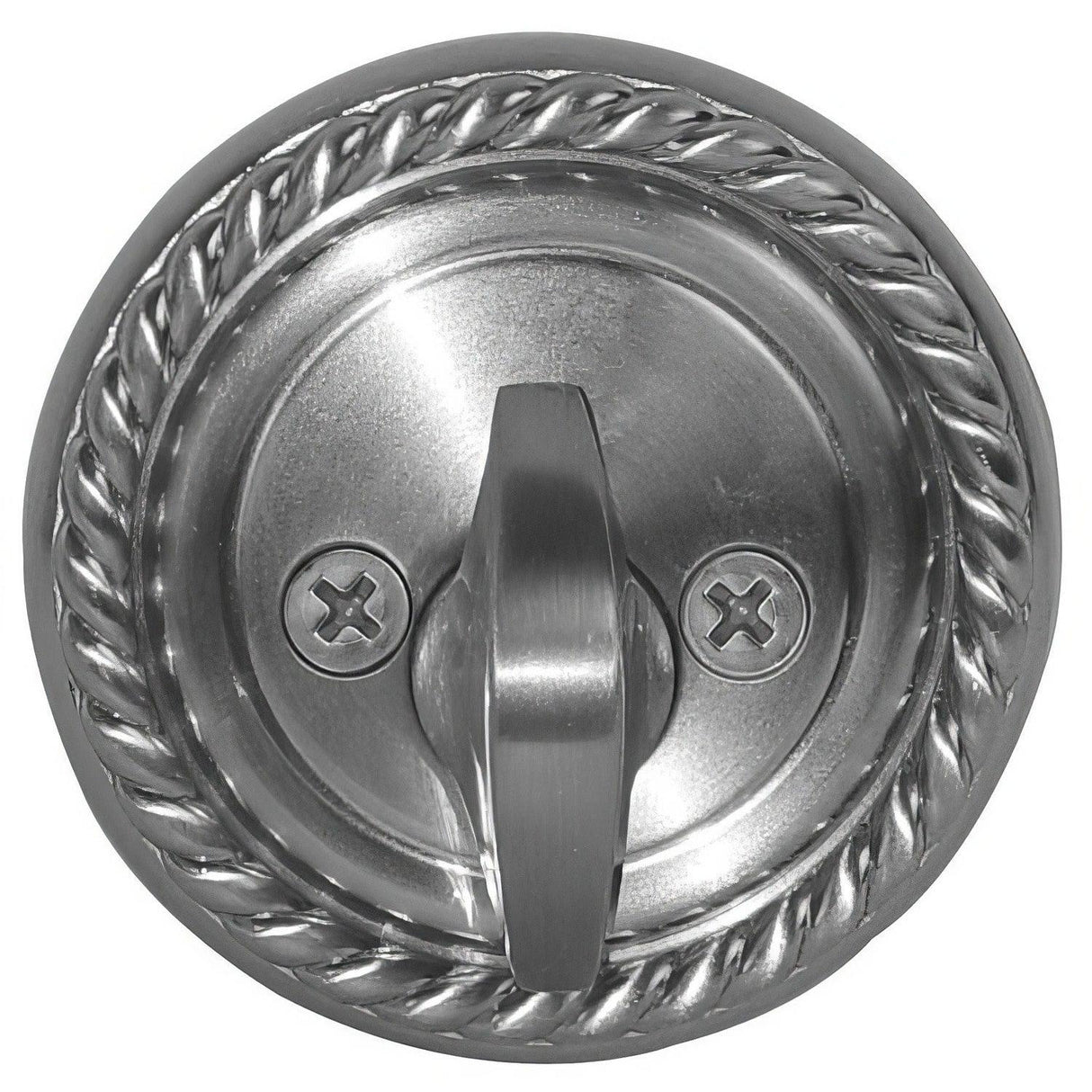 Emtek 8464US26 8464US Rope Style Designer Brass Single Cylinder Deadbolt Polished Chrome