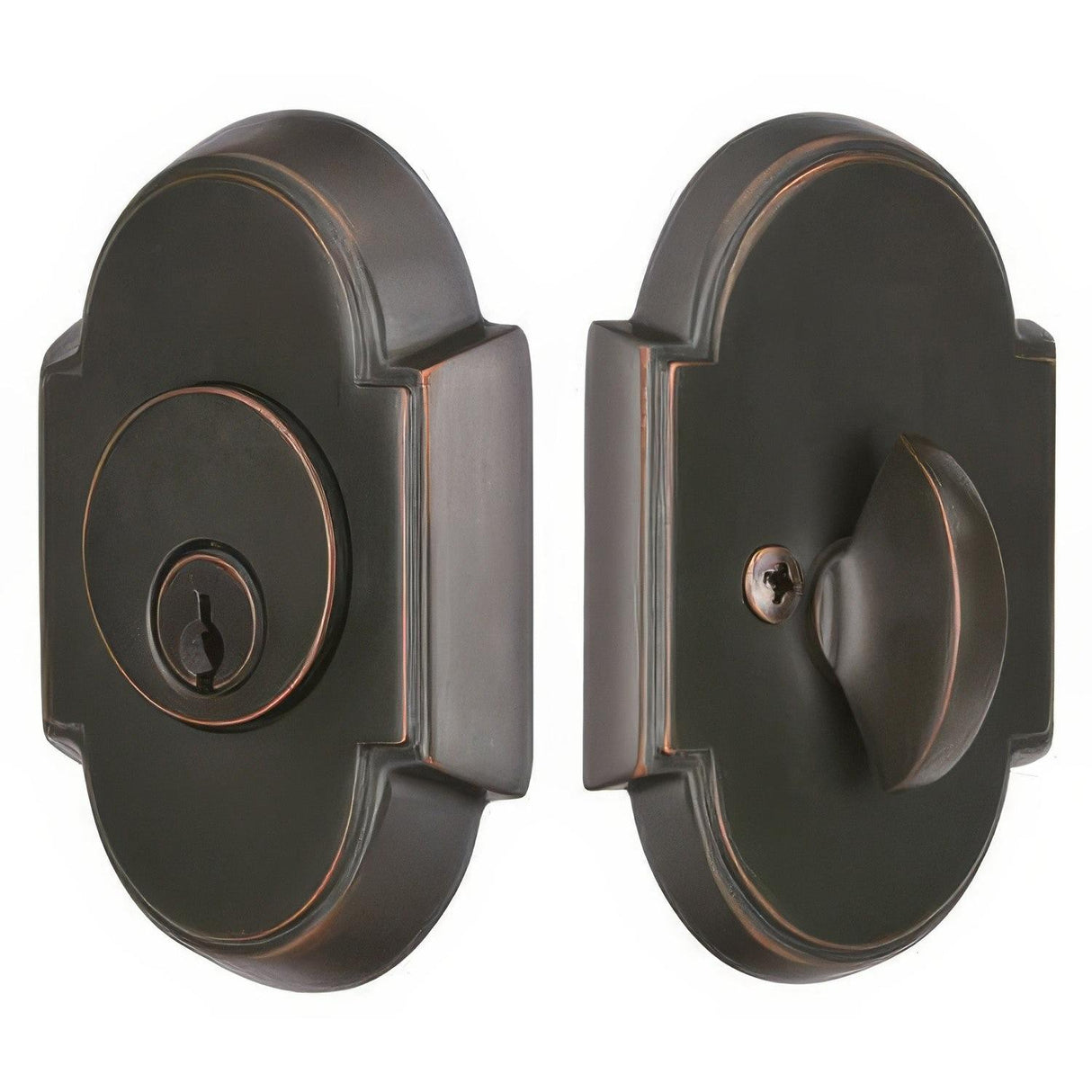 Emtek 8466US3 8466US Brass Modern Single Cylinder Deadbolt Polished Brass