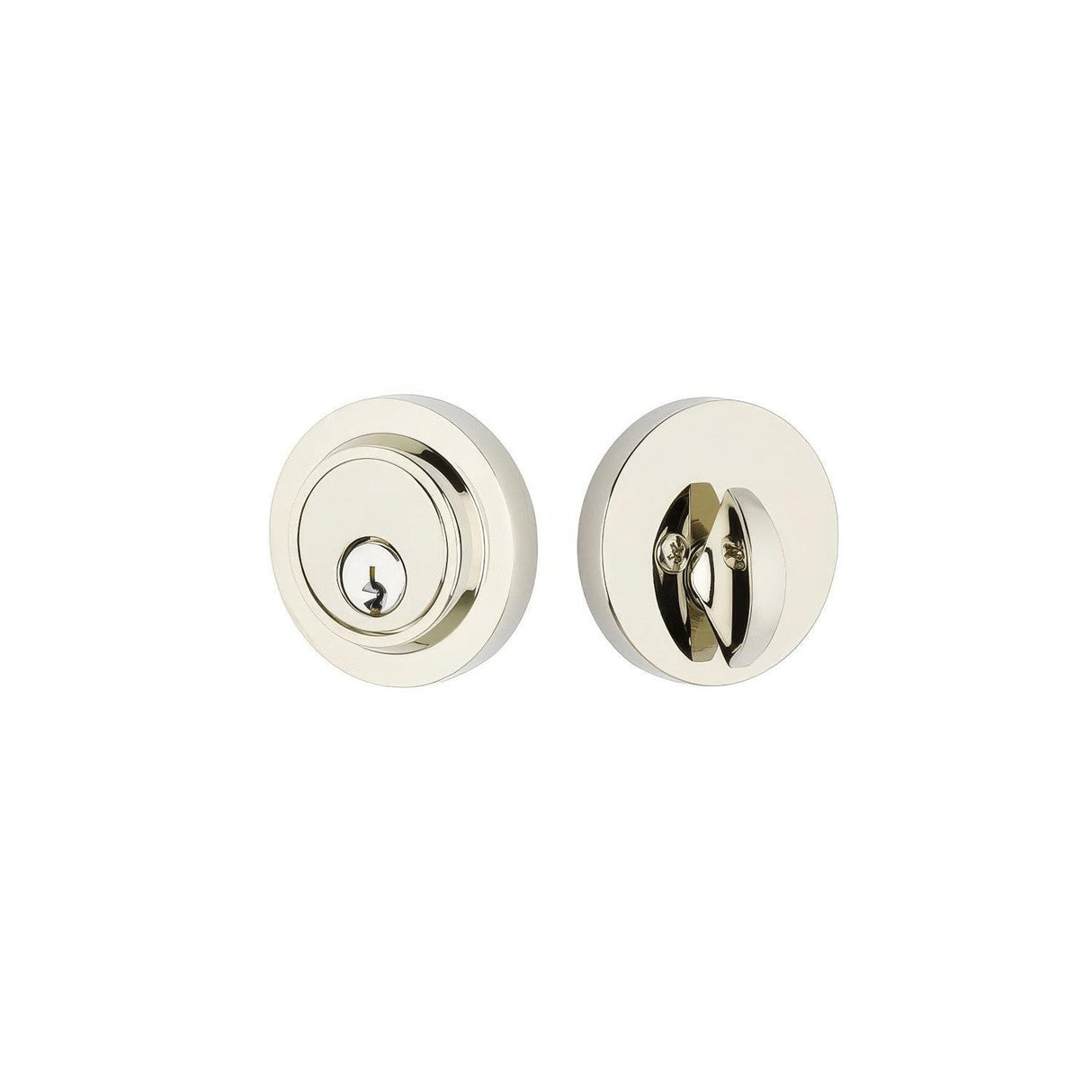 Emtek 8467US14 Modern Style Brass Modern Single Cylinder Deadbolt Polished Nickel