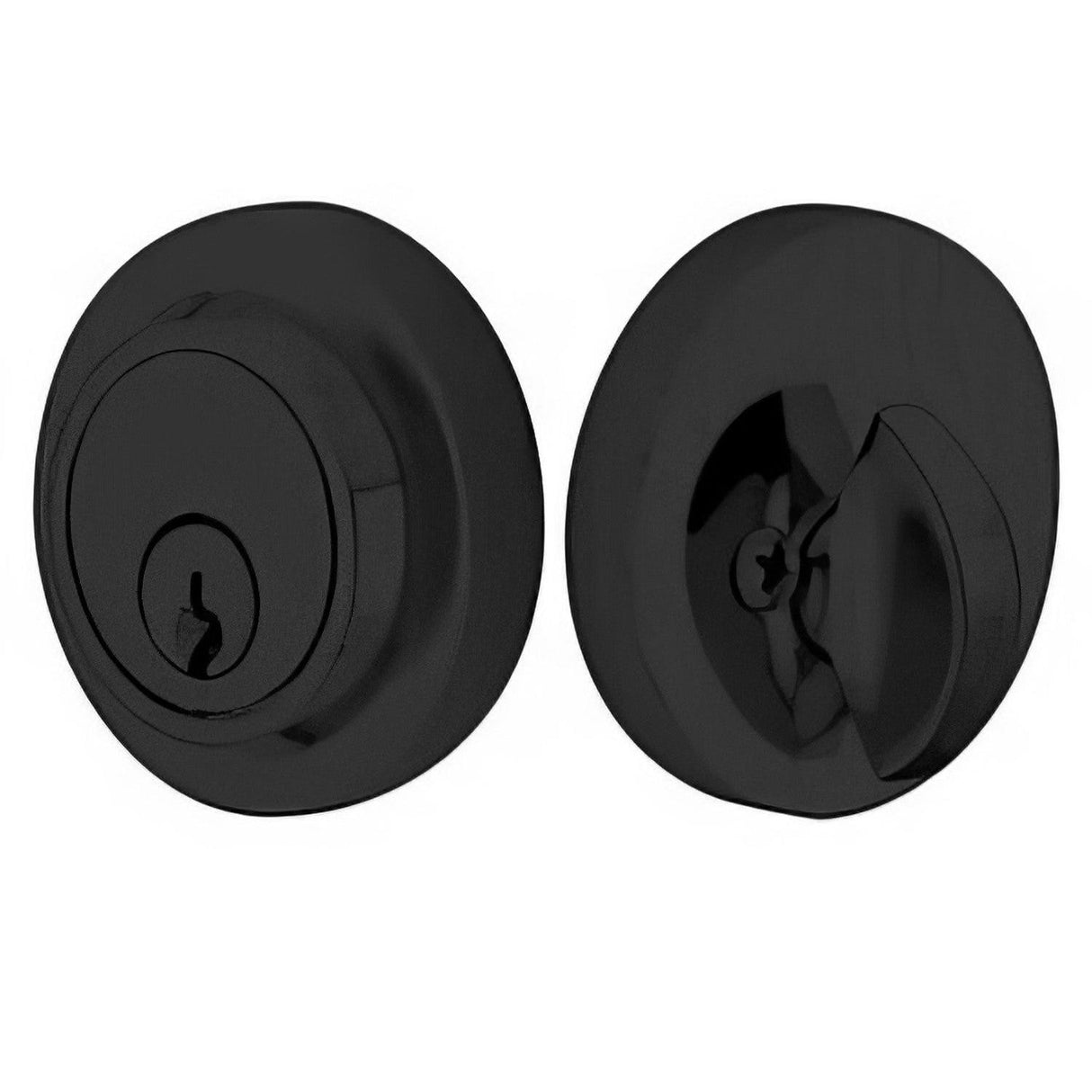 Emtek 8467US19 Modern Style Brass Modern Single Cylinder Deadbolt Flat Black