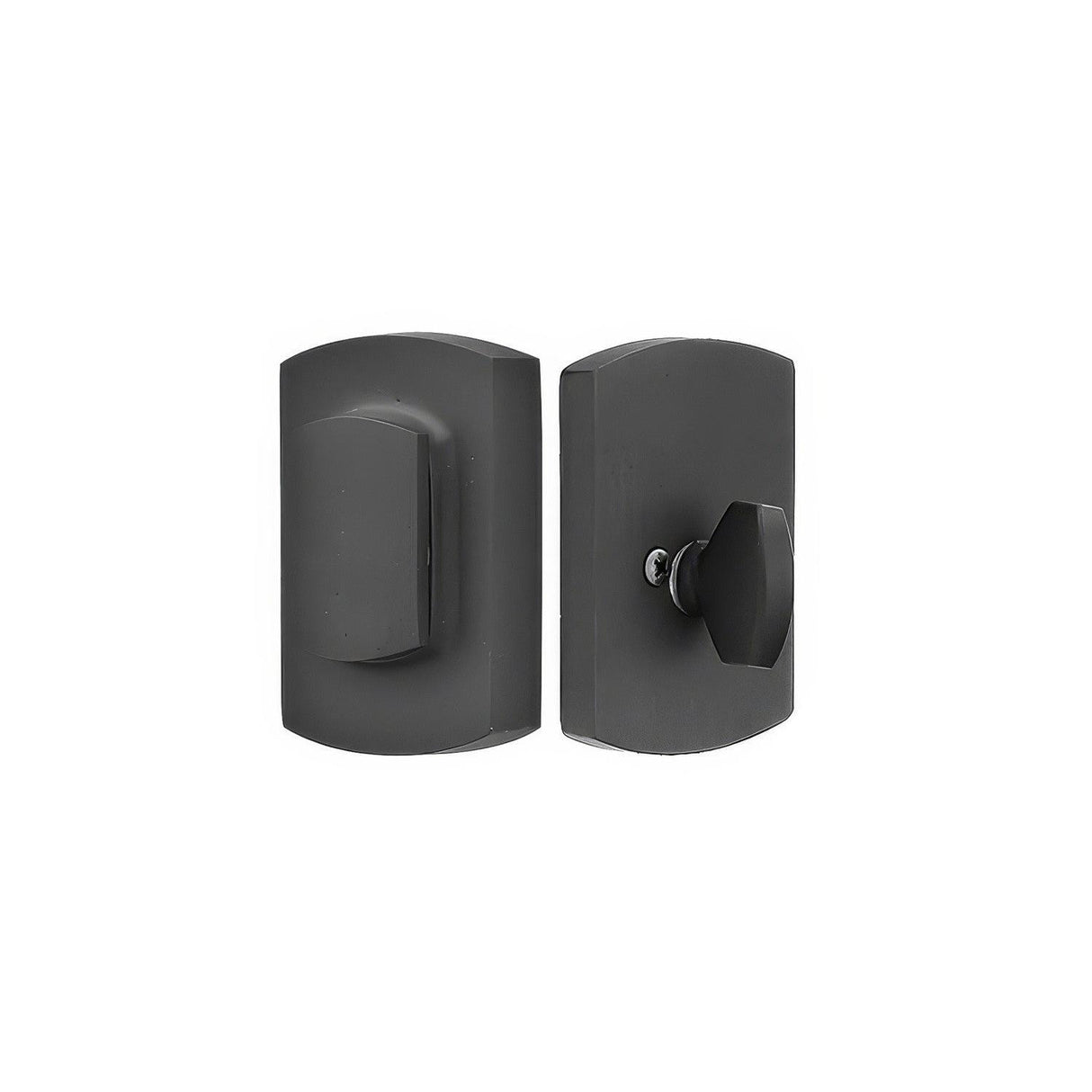 Emtek 8476FB Ridgemont Style Rustic Modern Single Cylinder Bronze Deadbolt Flat Black