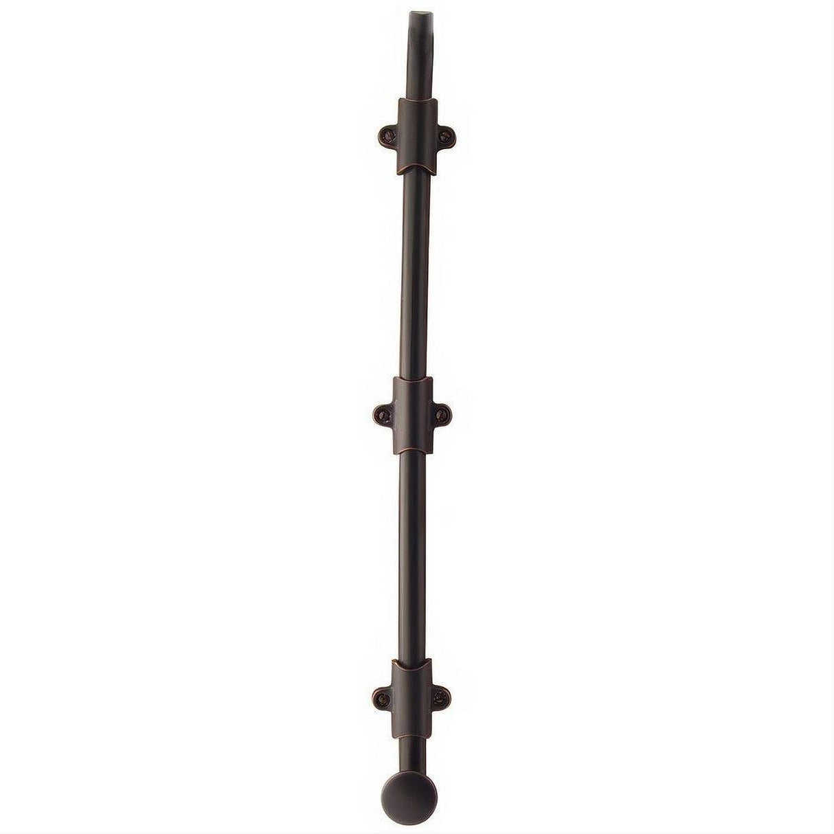 Emtek 8514US15A 24" Surface Bolt with 3 Strikes and Screws Pewter