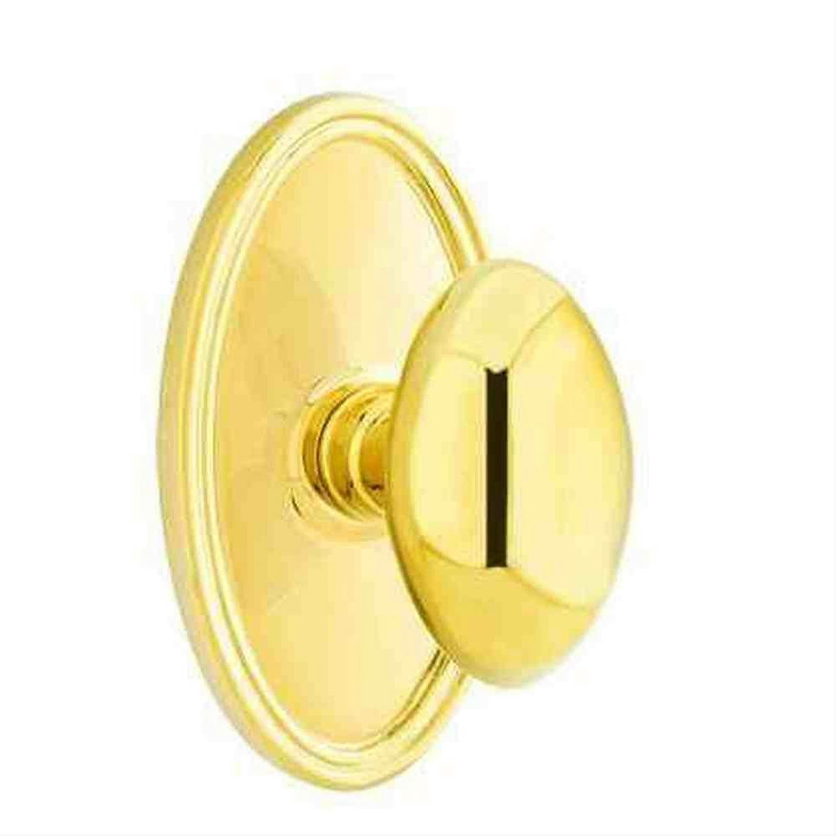 Emtek 8520EUS26 Knob Dummy Pair with Oval Rose for 1-1/4" to 2" Door - Reversible Polished Chrome