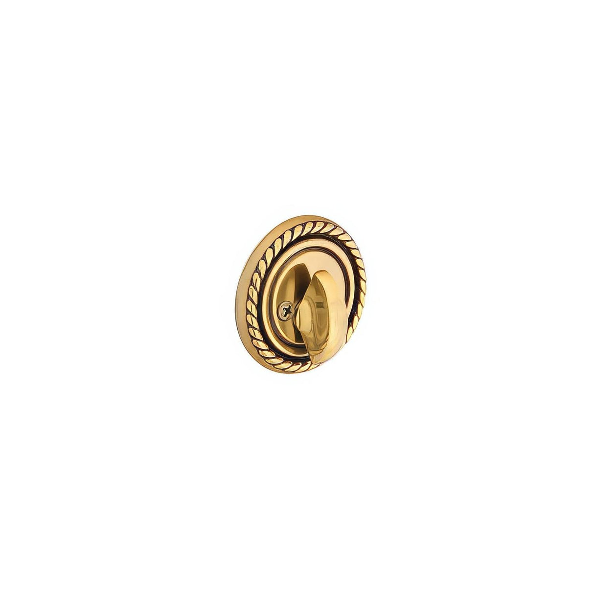 Emtek 8564US7 Rope Style Designer Brass One-Sided Deadbolt French Antique