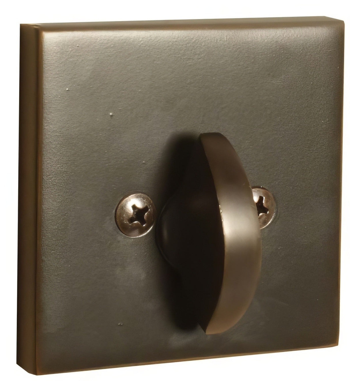 Emtek 8569US10B 8569US Square Style Brass Modern One-Sided Deadbolt Oil Rubbed Bronze