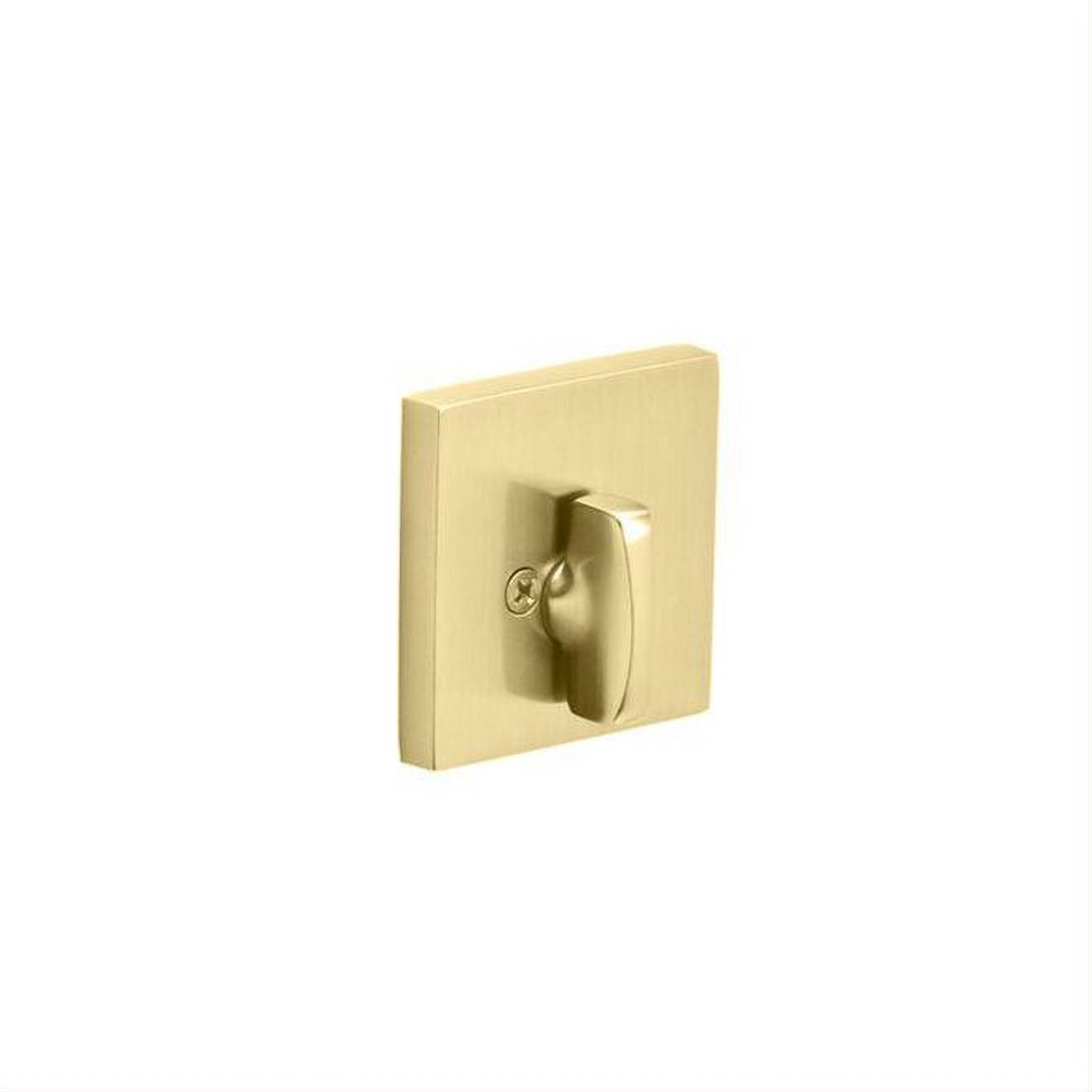 Emtek 8569US4 8569US Square Style Brass Modern One-Sided Deadbolt Satin Brass