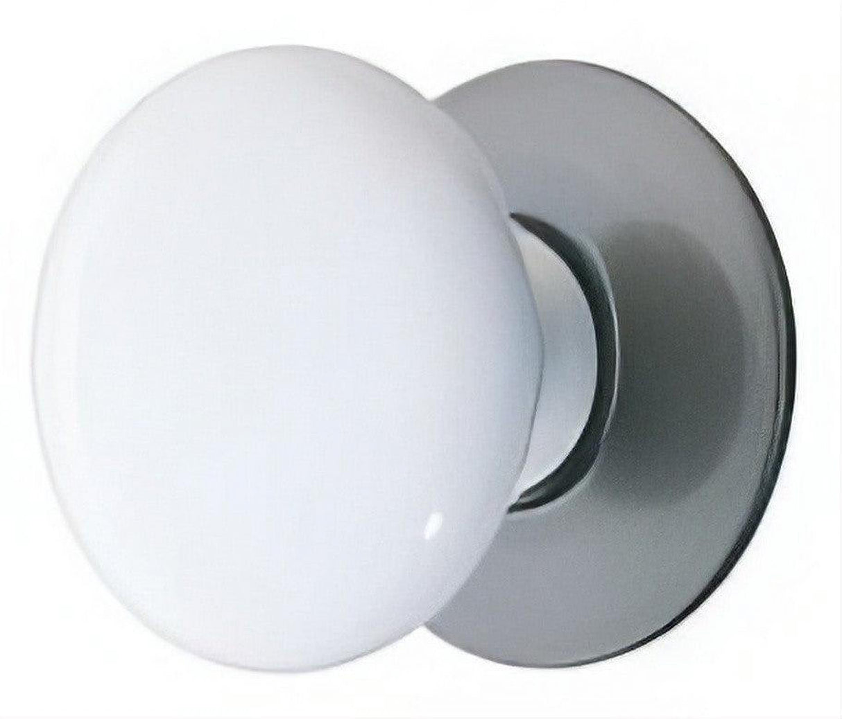 Emtek 86001US3 Ice White 1-3/8" Porcelain Cabinet Knob with Solid Brass Rosette Polished Brass