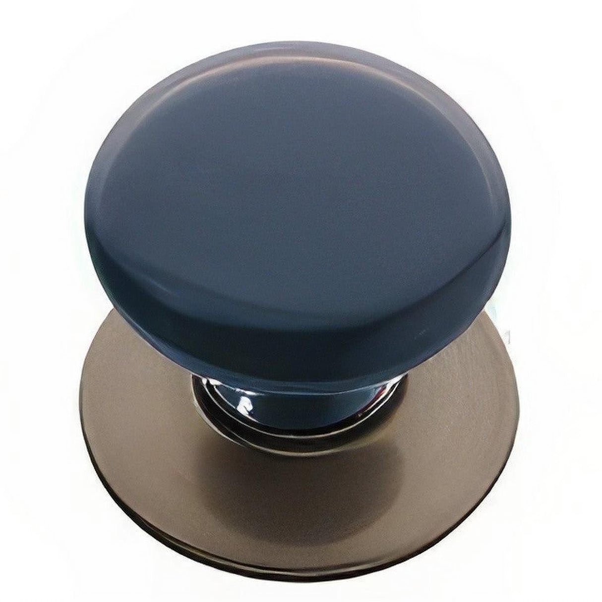 Emtek 86009US10B Ebony 1-3/8" Porcelain Cabinet Knob with Solid Brass Rosette Oil Rubbed Bronze