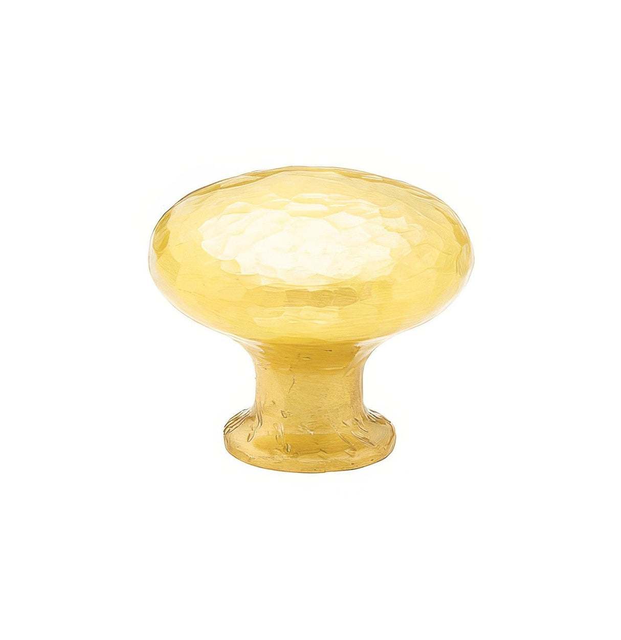 Emtek 86037US4 Hammered 1-1/4" Solid Brass Round Arts & Crafts Cabinet Knob Satin Brass