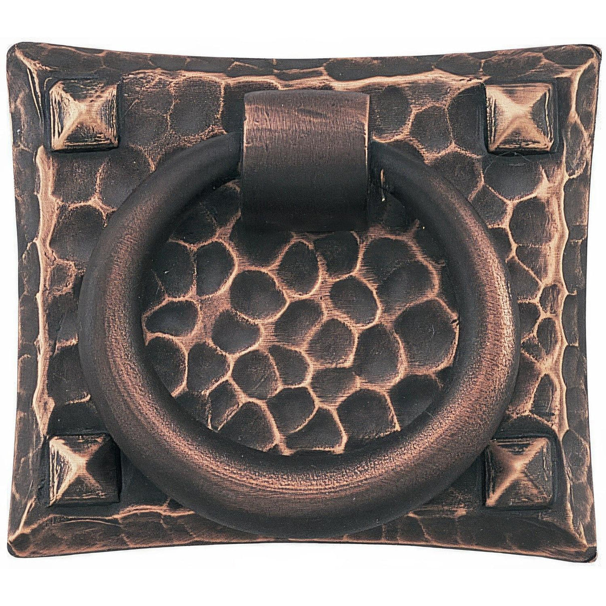 Emtek 86040US10B Hammered 1-3/4" Solid Brass Arts & Crafts Ring Cabinet Drop Pull Oil Rubbed Bronze