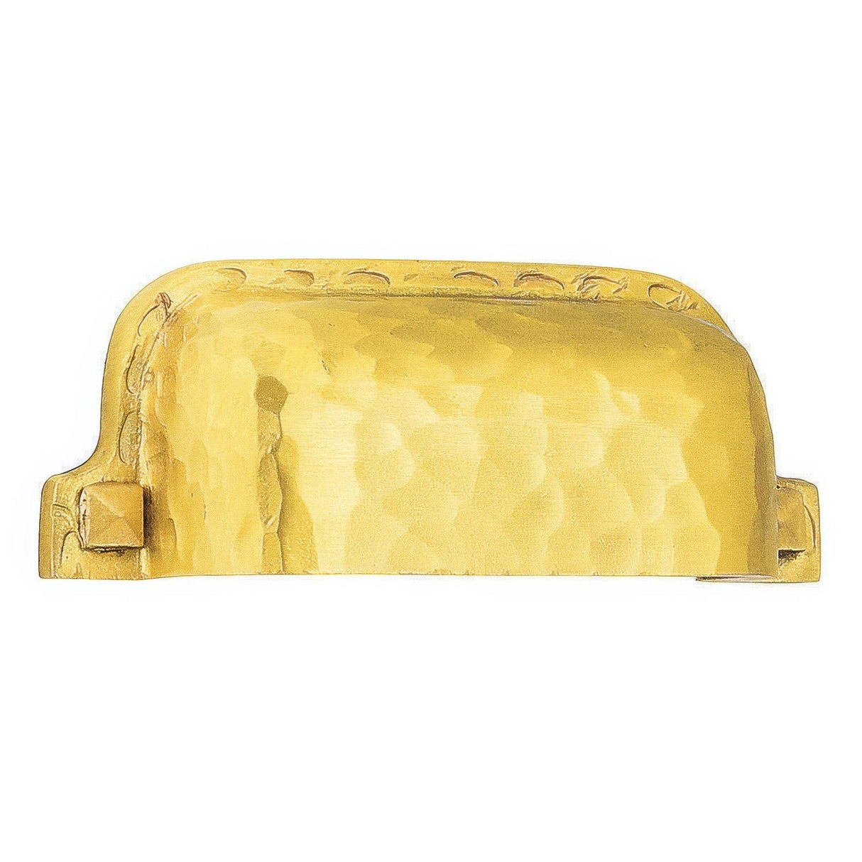 Emtek 86049US4 Hammered 3" Solid Brass Arts & Crafts Cabinet Bin Pull Satin Brass