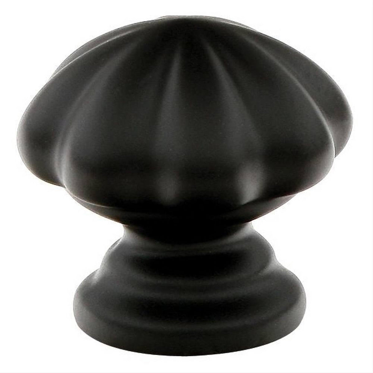 Emtek 86121US19 Melon 1" Solid Brass Cabinet Knob Flat Black