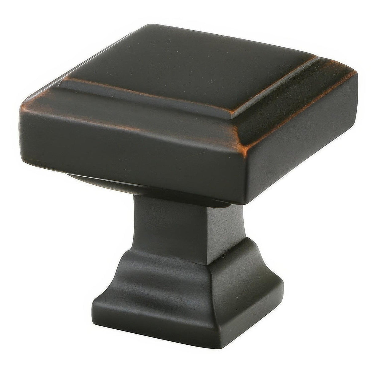 Emtek 86296US10B Geometric 1.625" Solid Brass Square Cabinet Knob Oil Rubbed Bronze