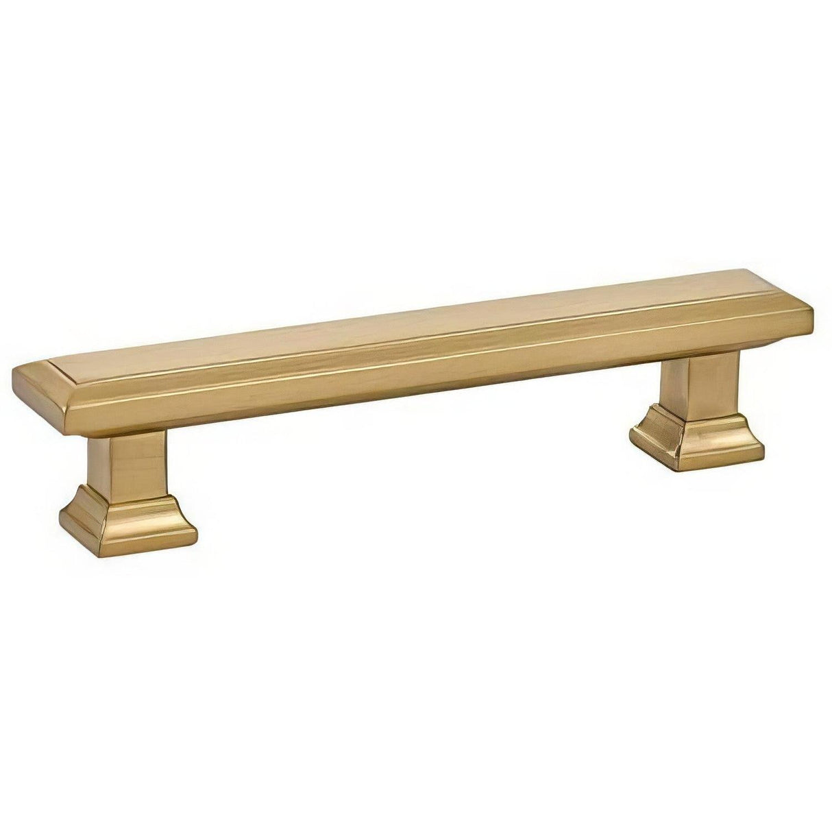 Emtek 86303US4 86303US Geometric 10" Solid Brass Rectangular Cabinet Pull Satin Brass