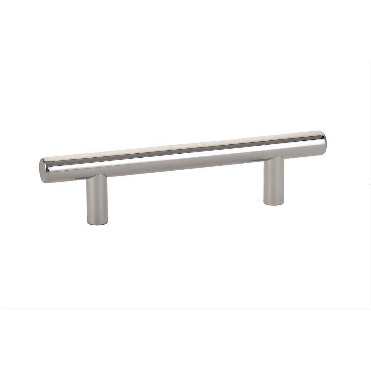 Emtek 86359US14 86359US Mid Century Modern 3.5" Solid Brass Bar Cabinet Pull Polished Nickel Lifetime
