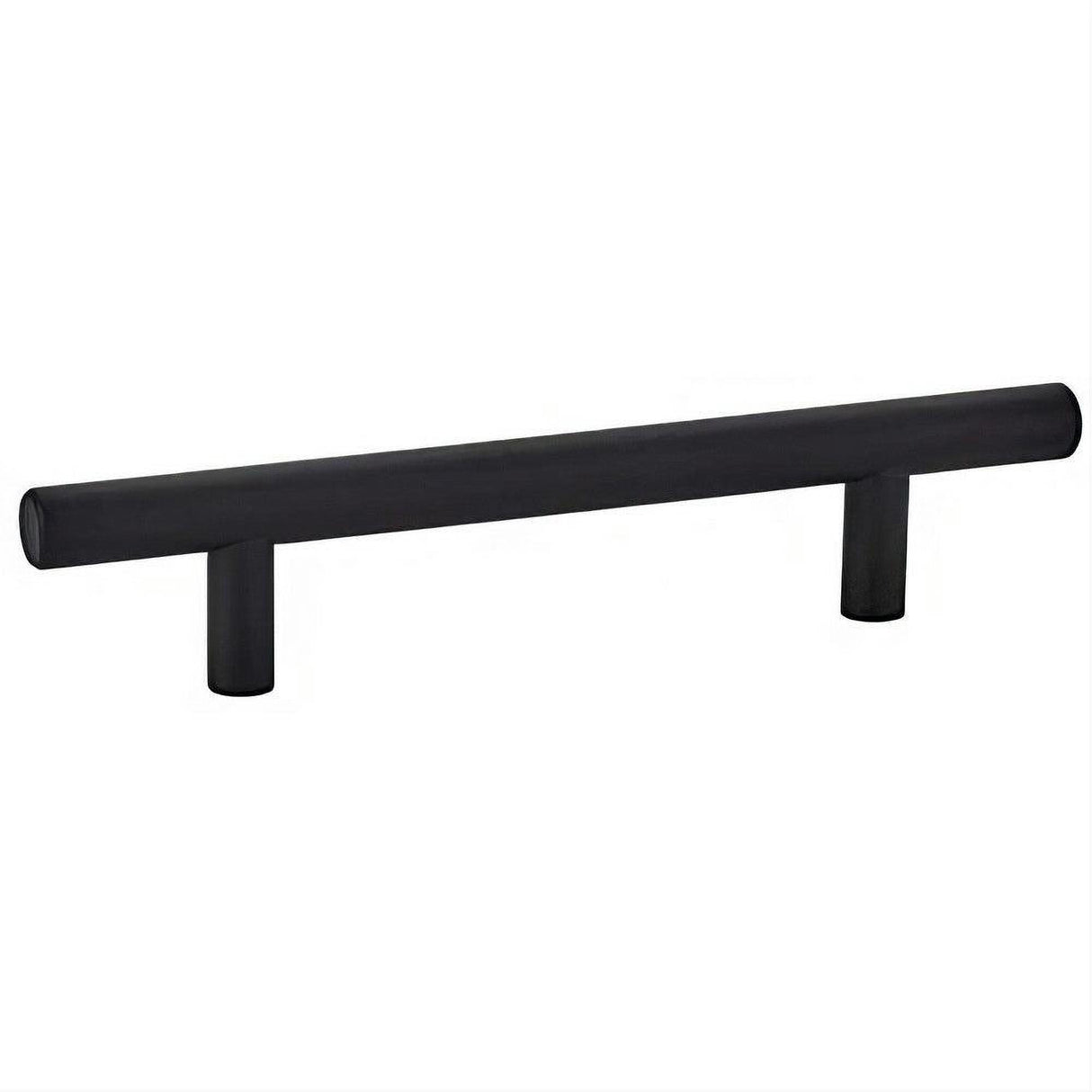 Emtek 86363US19 86363US Mid Century Modern 8" Solid Brass Bar Cabinet Pull Flat Black