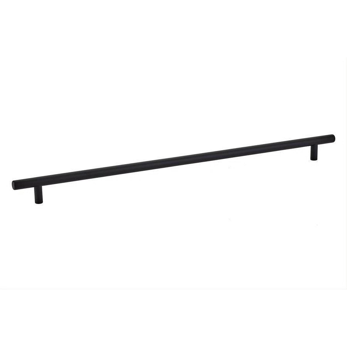 Emtek 86366US19 86366US Mid Century Modern 16" Solid Brass Bar Cabinet Pull Flat Black
