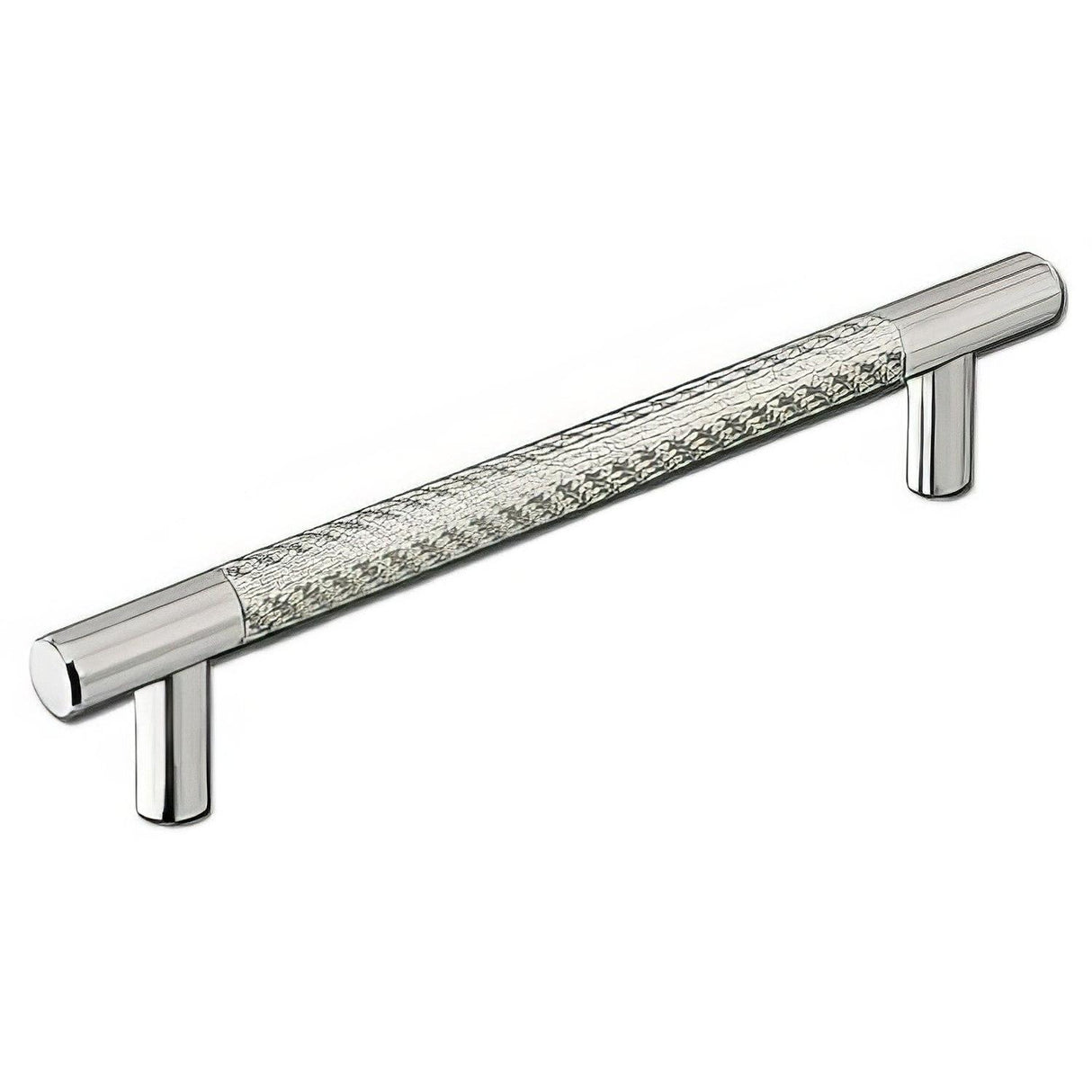 Emtek 86390US15 Silver Carbon Fiber 8" Solid Brass Modern Bar Cabinet Pull Satin Nickel