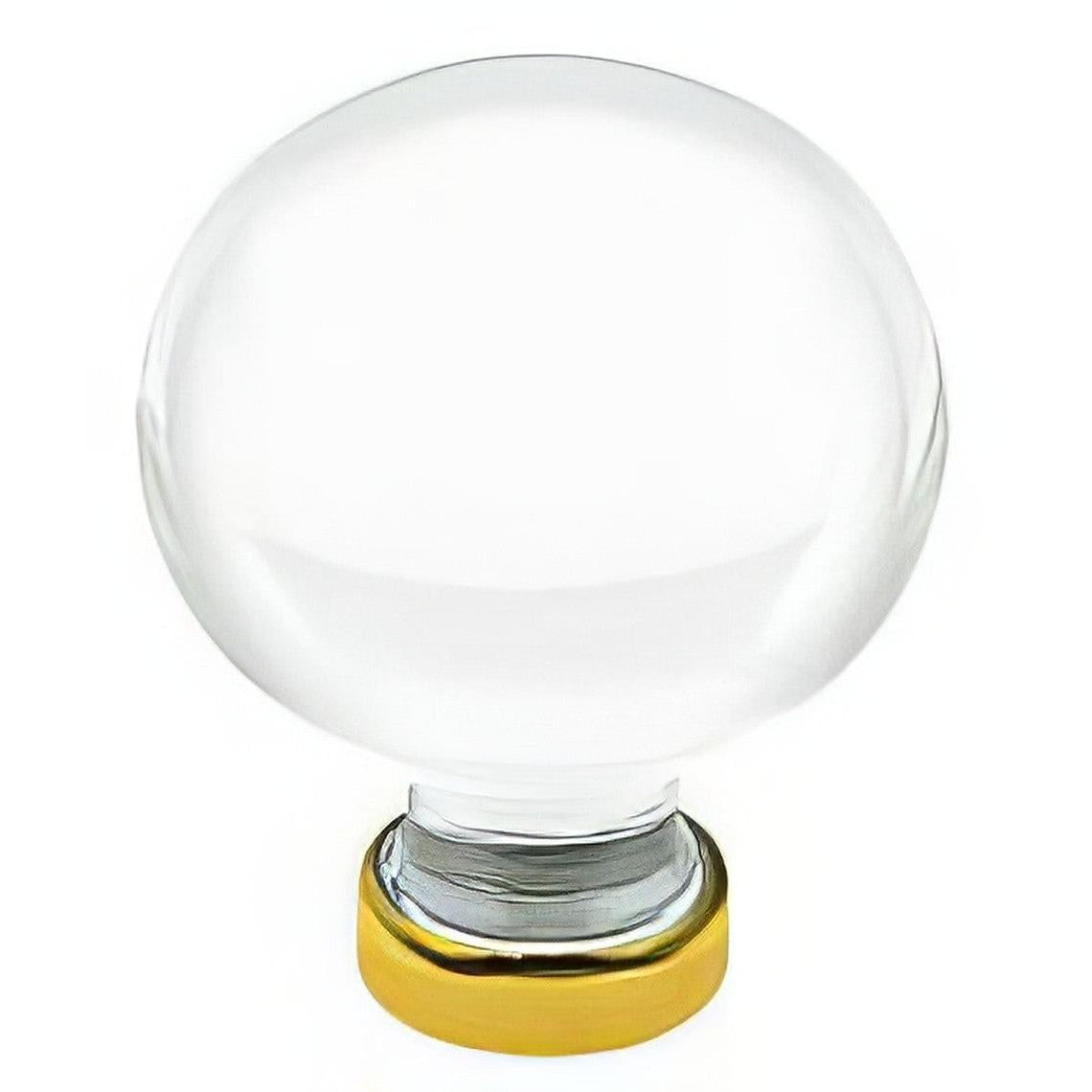 Emtek 86394US3 86394US Bristol 1" Crystal Cabinet Knob Polished Brass