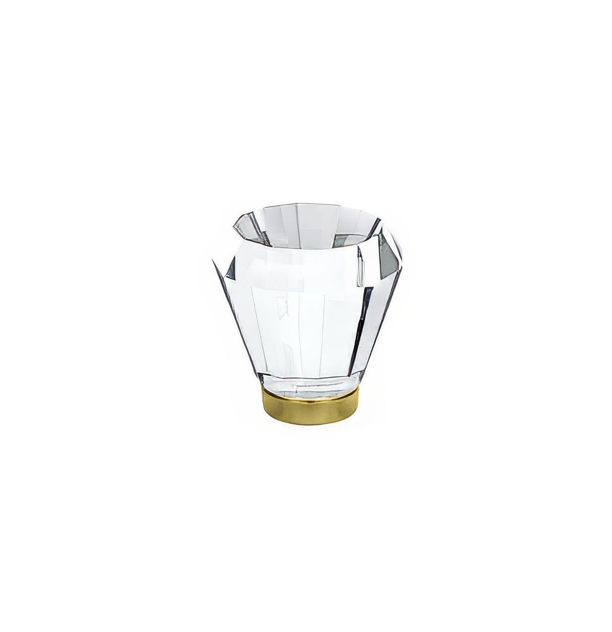 Emtek 86396US3 Brookmont 1" Crystal Cabinet Knob Polished Brass