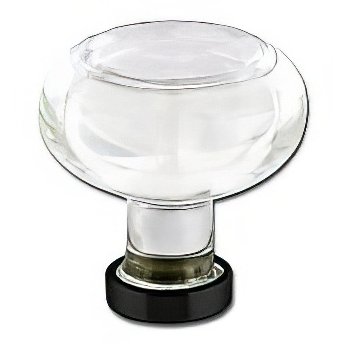 Emtek 86400US19 Georgetown 1.75" Crystal Cabinet Knob Flat Black