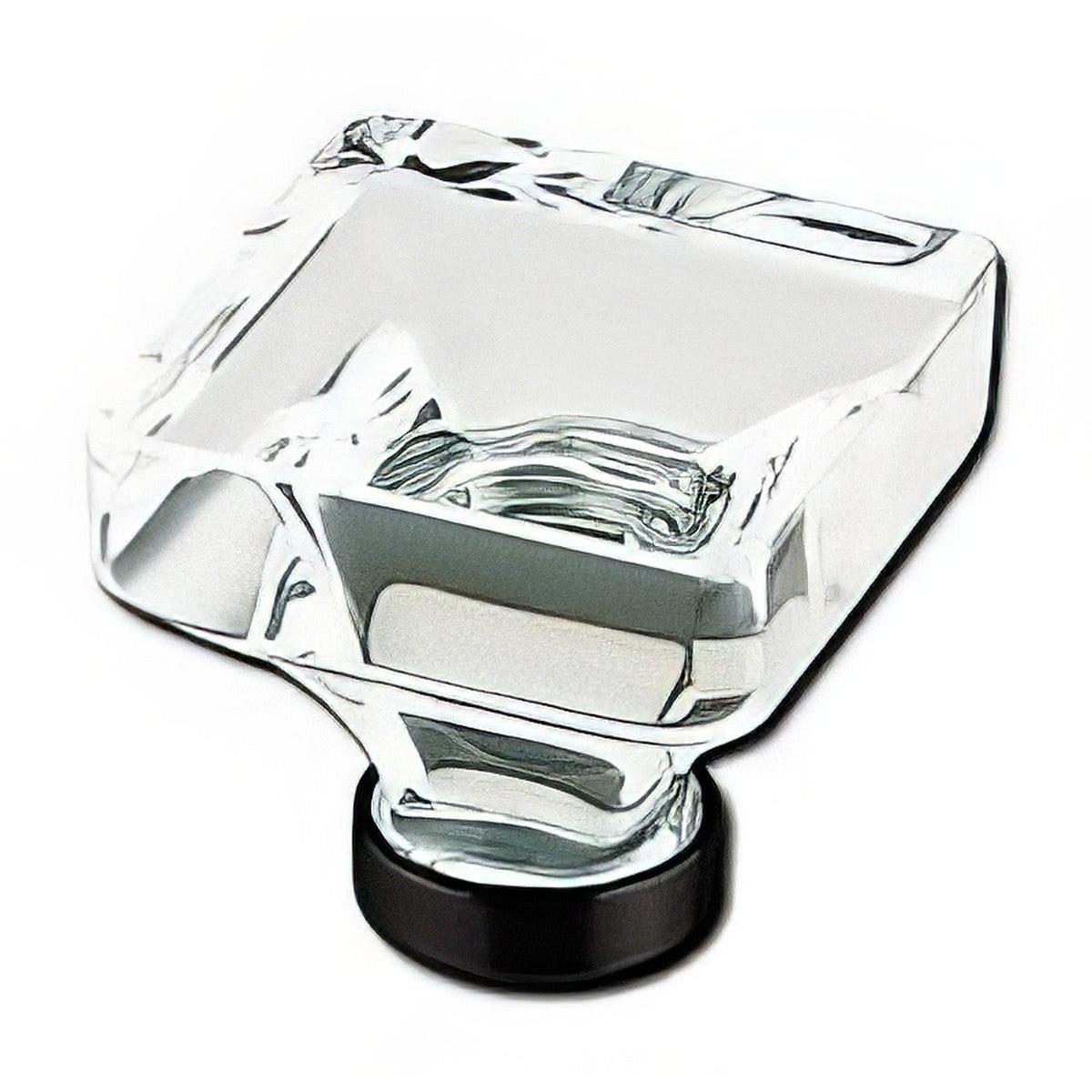 Emtek 86404US19 Lido 1.75" Crystal Cabinet Knob Flat Black
