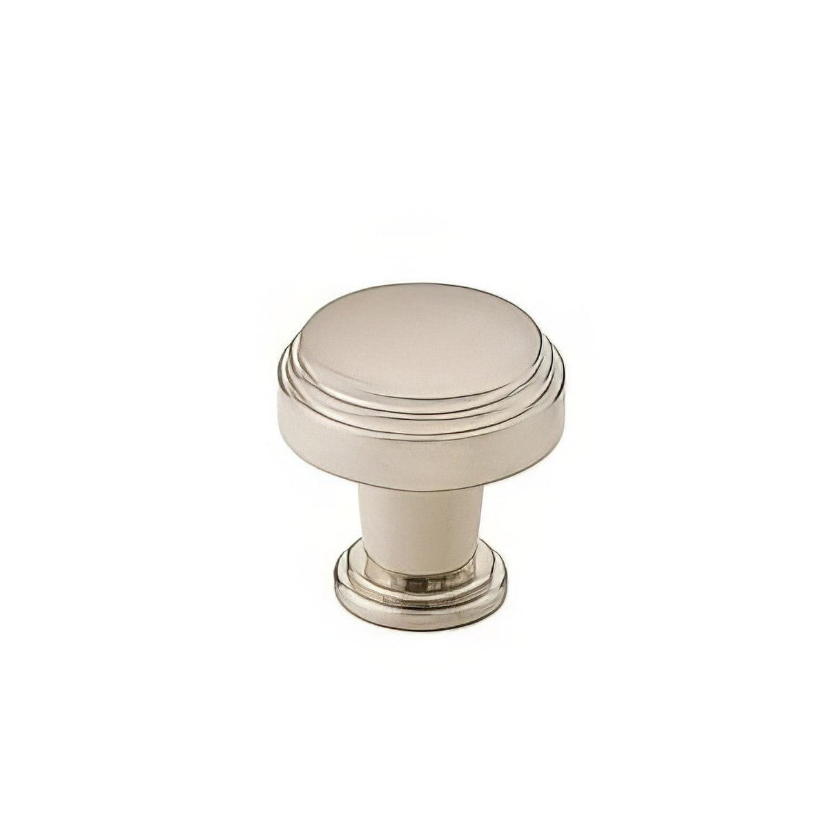 Emtek 86433US15 Newport 1-5/8" Art Deco Designer Brass Cabinet Knob Satin Nickel