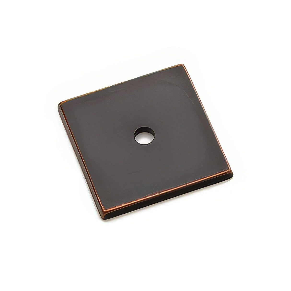 Emtek 86434US10B Art Deco 1-3/16" Square Designer Brass Cabinet Knob Back Plate Oil Rubbed Bronze