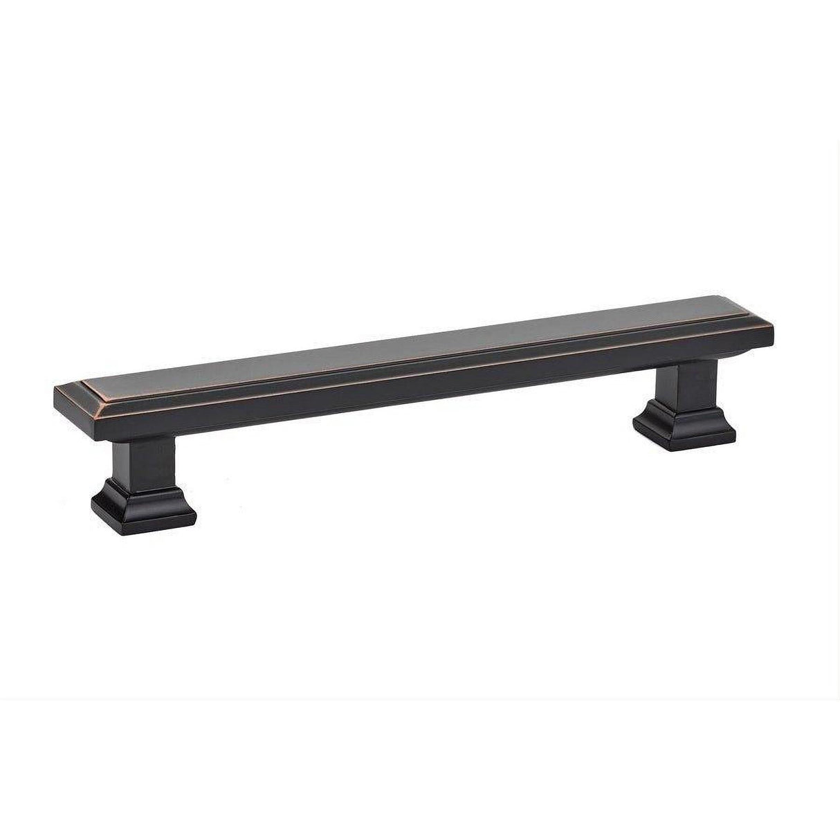 Emtek 86492US10B 5 Inch Center to Center Geometric Rectangular Cabinet Pull Oil Rubbed Bronze
