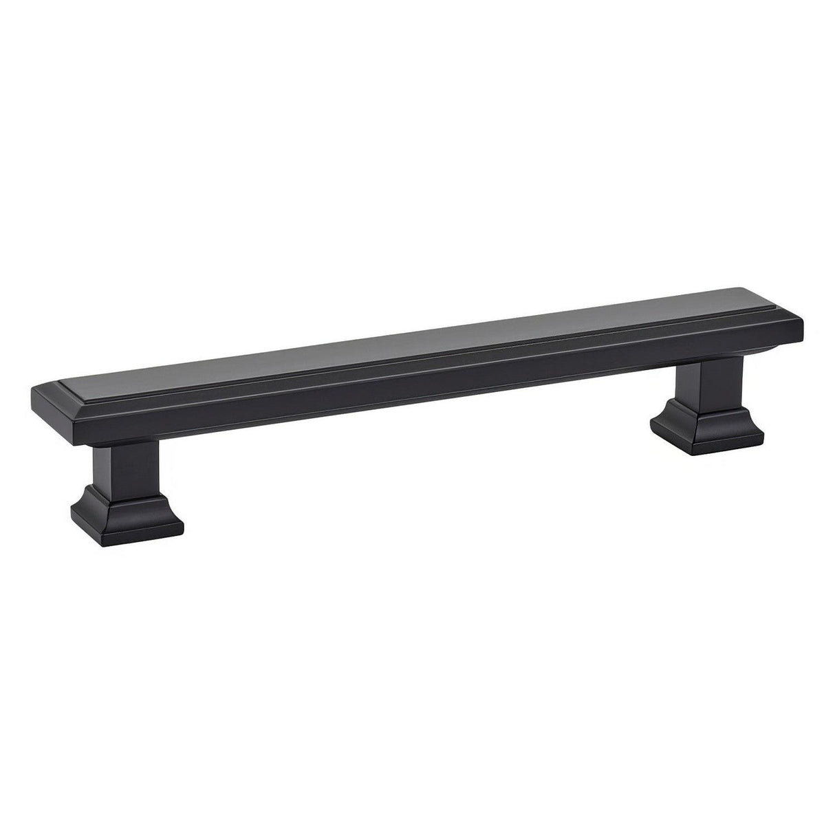 Emtek 86492US19 5 Inch Center to Center Geometric Rectangular Cabinet Pull Flat Black