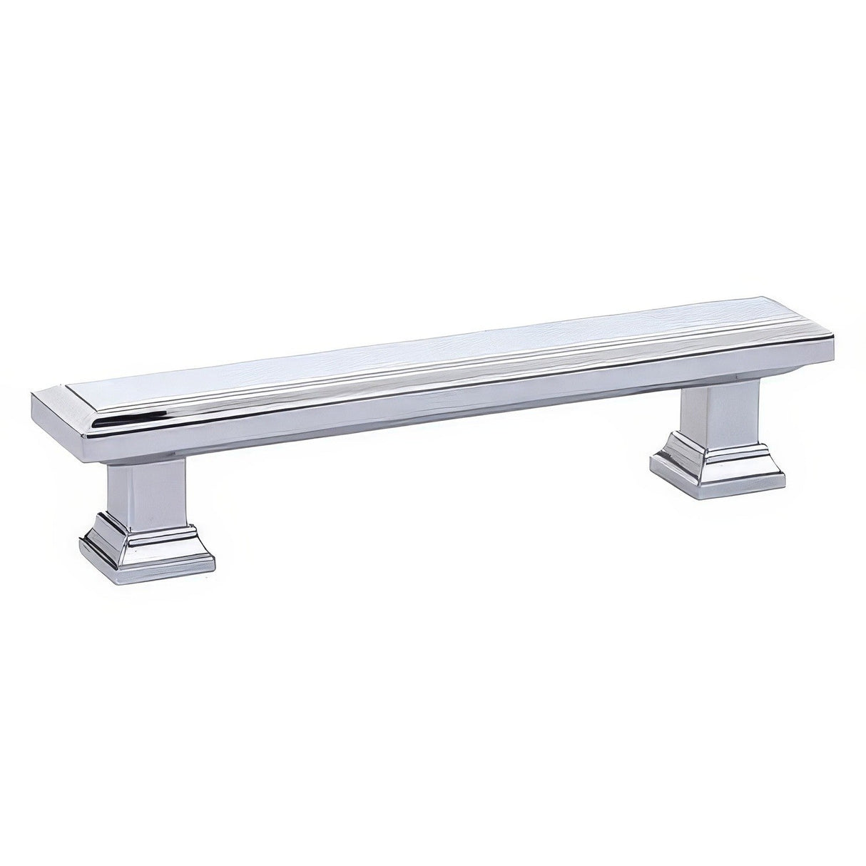 Emtek 86492US26 5 Inch Center to Center Geometric Rectangular Cabinet Pull Bright Chrome