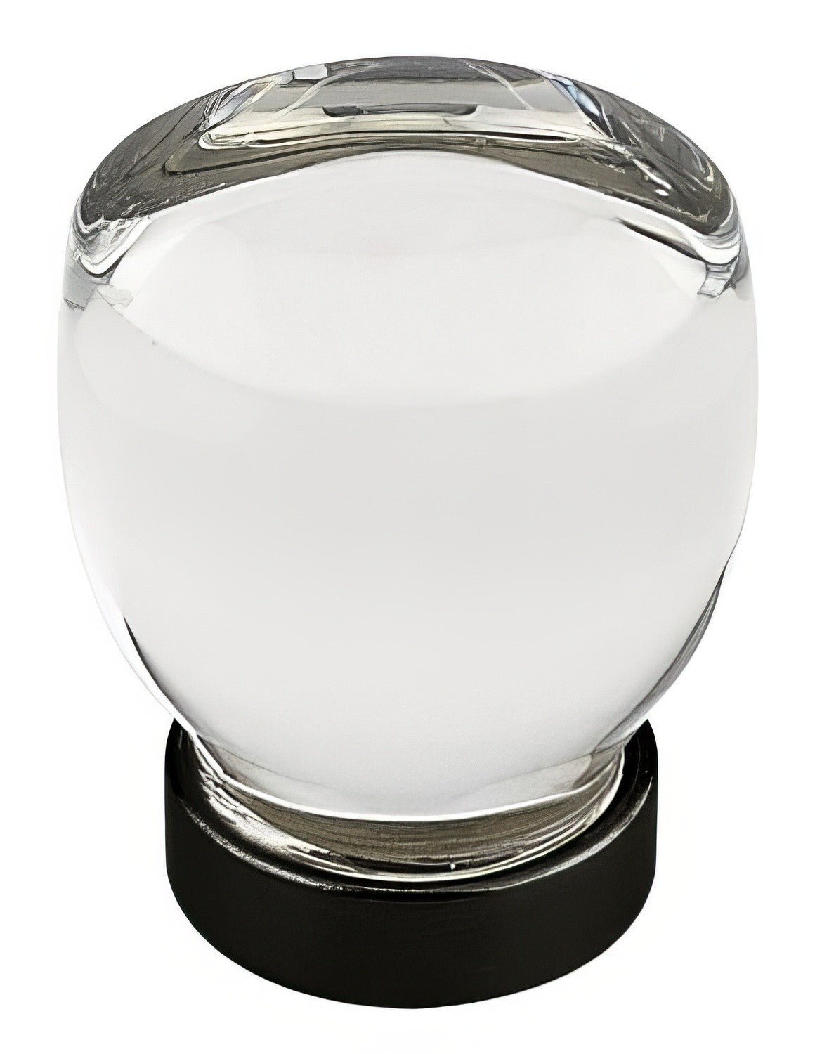 Emtek 86562US19 86562US Juneau 1-1/8 Inch Crystal Cabinet Knob Flat Black