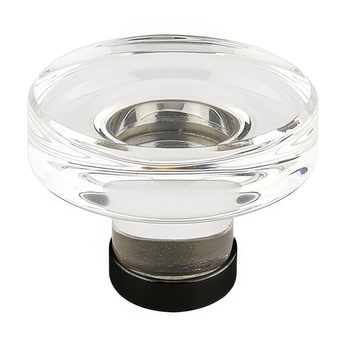 Emtek 86569US19 Grayson 1-1/4 Inch Crystal Cabinet Knob Flat Black