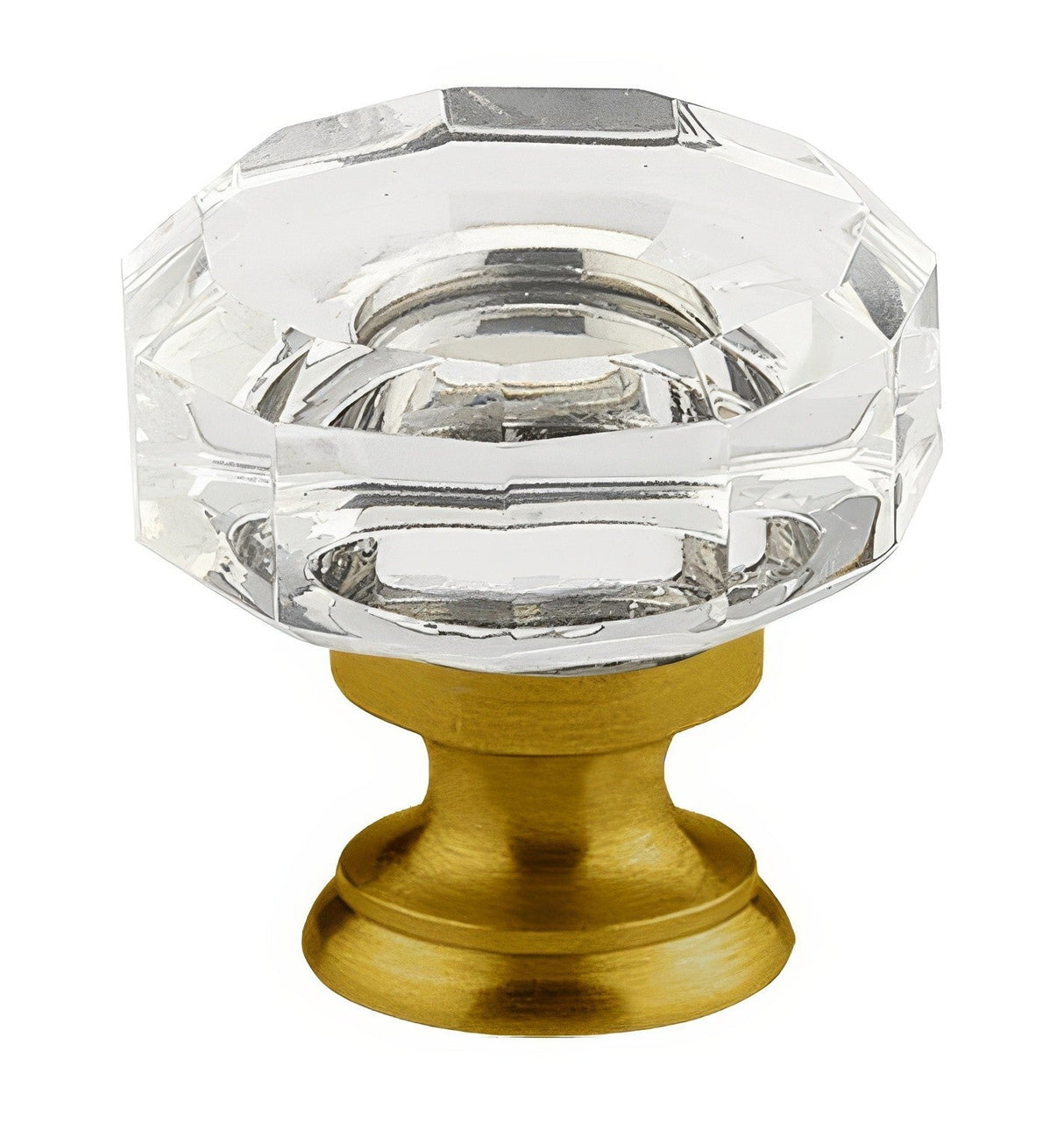 Emtek 86571US7 86571US Lowell 1-3/8 Inch Crystal Cabinet Knob French Antique Brass