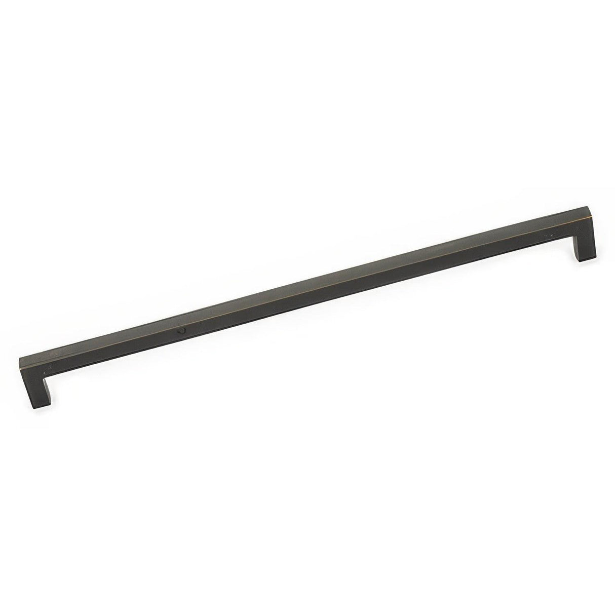 Emtek 86674MB 86674 Rustic Modern Rectangular Cabinet Pull / Appliance Pull with 12" Center to Center Medium Bronze