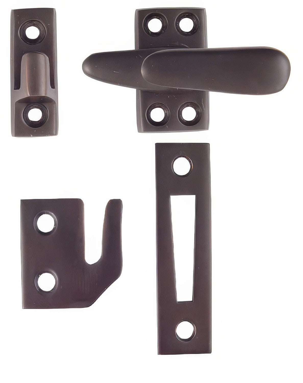 Emtek 8713US10B 8713US 2-1/16" Height x 1-1/16" Width Large Size Solid Brass Casement Latch Oil Rubbed Bronze